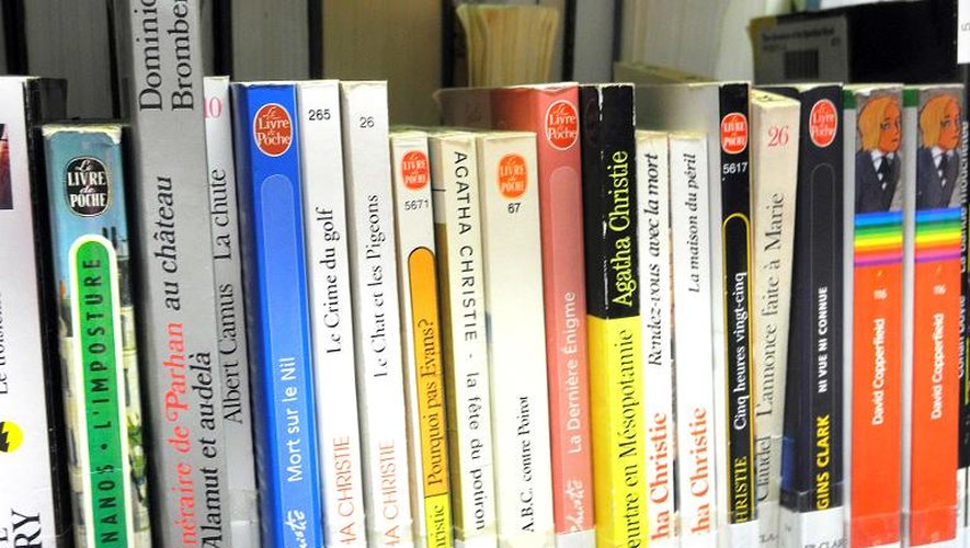 Des livres sont alignés dans les rayonnages de la bibliothèque de Guantanamo