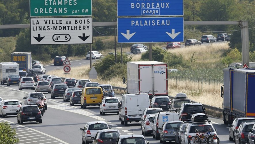 L'autoroute A6 près de Palaiseau, le 3 juillet 2015