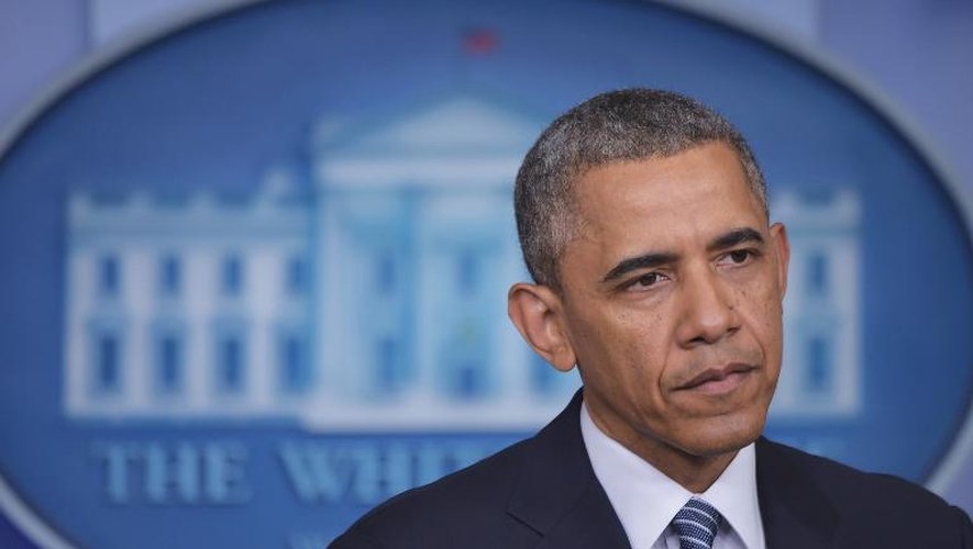 Le président Barack Obama lors d'une conférence de presse à la Maison Blanche, le 30 mai 2014 à Washington DC