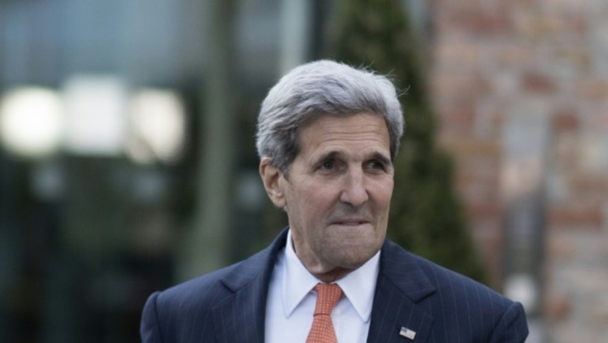 Le secrétaire d'Etat américain John Kerry au Palais Coburg de Vienne, où se tiennent les pourparlers sur le nucléaire iranien, le 9 juillet 2015