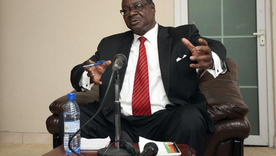 Peter Mutharika, le 24 mai 2014 à Blantyre, remporte la présidentielle au Malawi