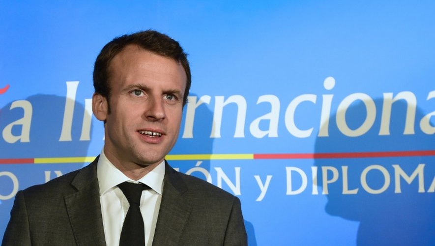 Le ministre français de l'Economie, de l'Industrie et de l'Economie numérique à Madrid, le 10 juillet 2015