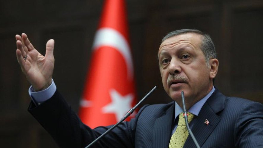 Le Premier ministre turc Tayyip Erdogan au Parlement à Ankara le 27 mai 2014