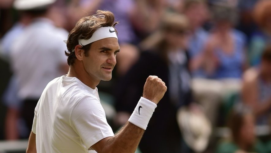 Roger Federer vainqueur d'Andy Murray en demi-finale du tournoi de Wimbledon, le 10 juillet 2015