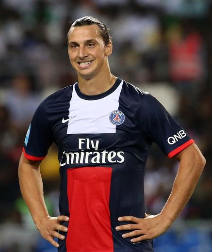 L'attaquant du PSG Zlatan Ibrahimovic, lors du Trophée des Champions contre Bordeaux, le 3 août 2013 à Libreville