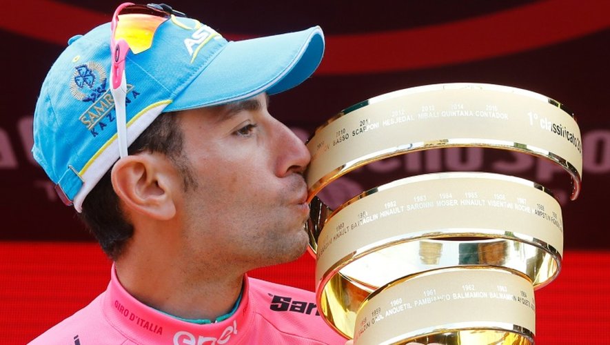 L'Italien Vicenzo Nibali, vainqueur du Giro, le 29 mai 2016 à Turin