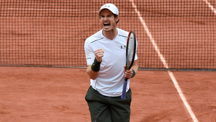 Le Britannique Andy Murray lors de son match victoirieux face à l'Américain John Isner, le 29 mai 2016 à Roland-Garros