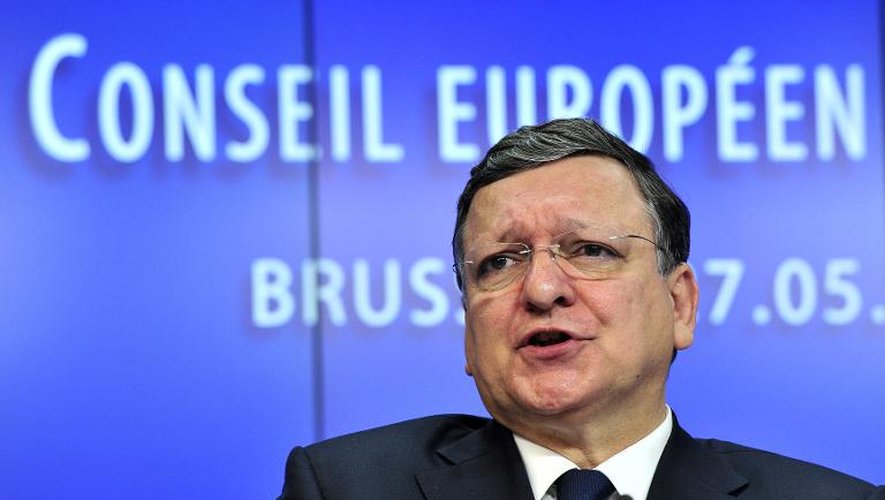 Le président de la Commission européenne Jose Manuel Barroso, le 27 mai 2014 à Bruxelles