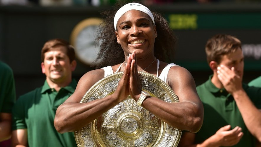 L'Américaine Serena Williams, victorieuse de Wimbledon, le 11 juillet 2015