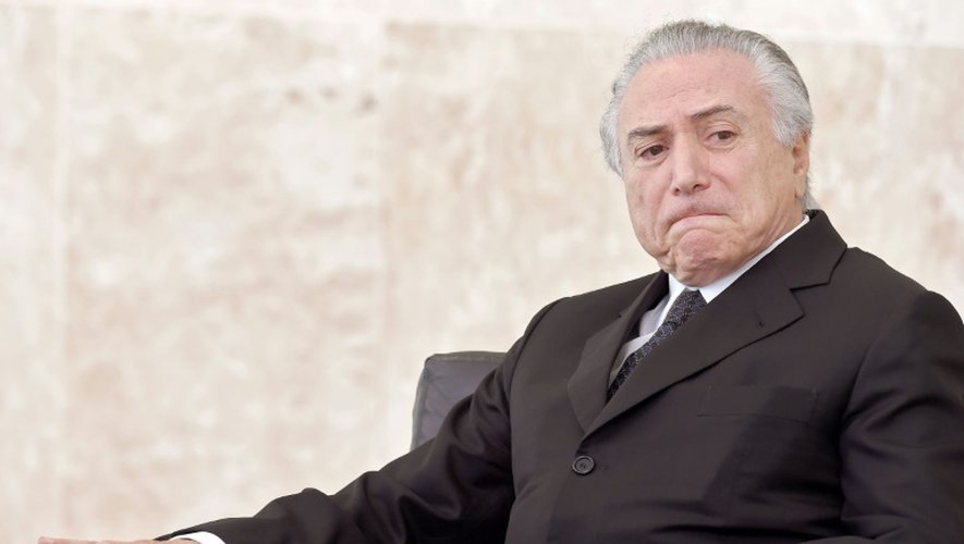 Le président brésilien par intérim Michel Temer, à Brasilia le 25 mai 2016