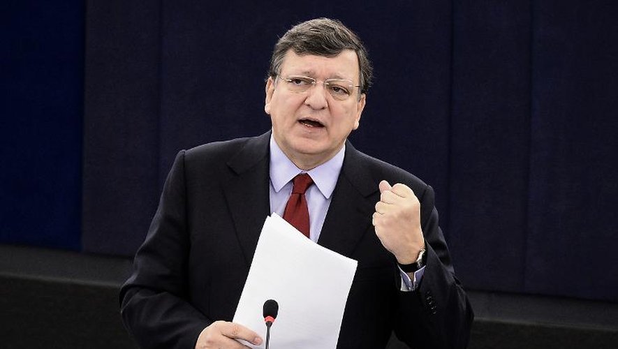 Le président de la Commission européenne, José Manuel Barroso au Parlement européen à Strasbourg, le 12 mars 2014