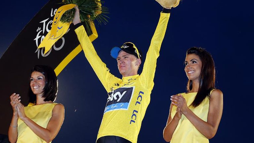 Le Britannique Chris Froome, maillot jaune et vainqueur finale du Tour de France 2013, à Paris, le 21 juillet 2013