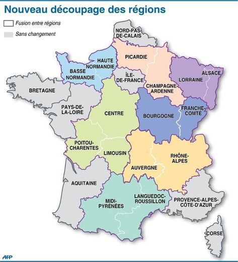 Nouveau découpage des régions de France annoncées le 2 juin 2014