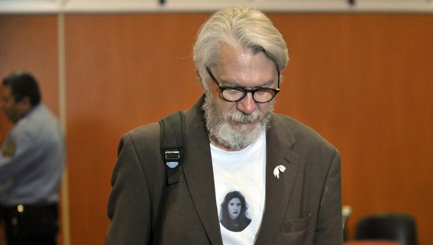 Jean-Michel Bouvier, le père de Cassandre Bouvier, victime de viol et de meurtre en 2011 en Argentine, arrive au tribunal de Salta, pour entendre le verdict au procès des accusés le 2 juin 2014