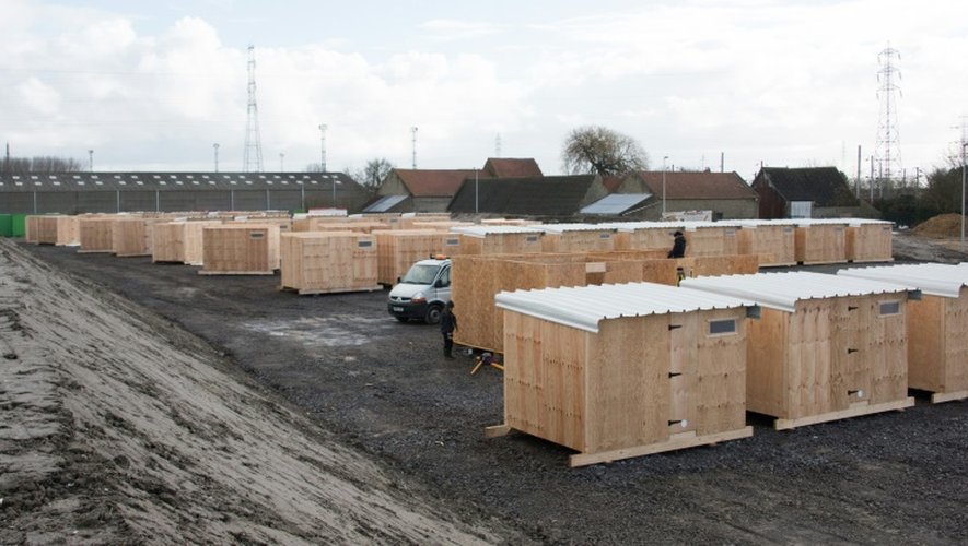 Le nouveau camp de réfugiés de Grande-Synthe (Nord), proche de Dunkerque, qui accueille 1.500 migrants, le 3 mars 2016