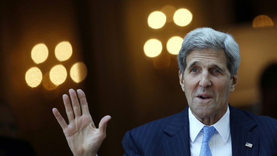 Le Secrétaire d'Etat John Kerry le 12 juillet 2015 à Vienne
