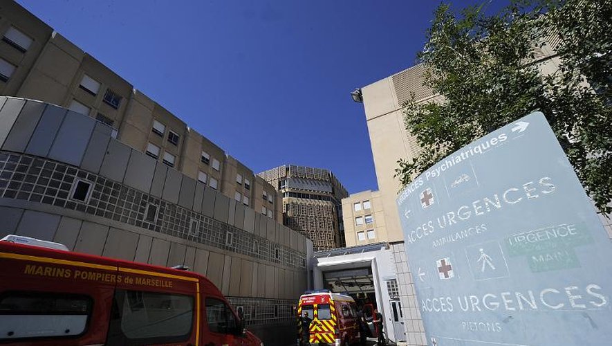 L'entrée des urgences de l'hôpital de la Conception, à Marseille, le 20 août 2013