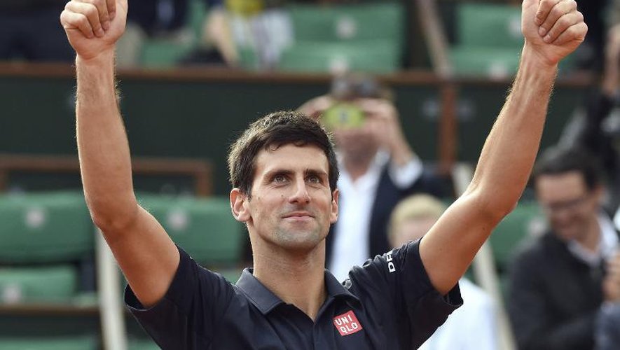 Le Serbe Novak Djokovic, vainqueur du Canadien Milos Raonic, le 3 juin 2014 à Roland-Garros