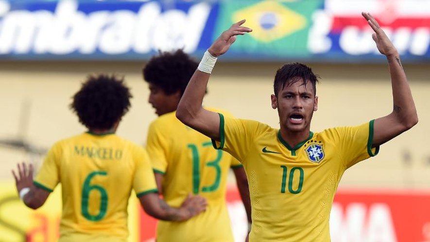 L'attaquant brésilien Neymar, buteur contre le Panama, le 3 juin 2014 à Goiânia