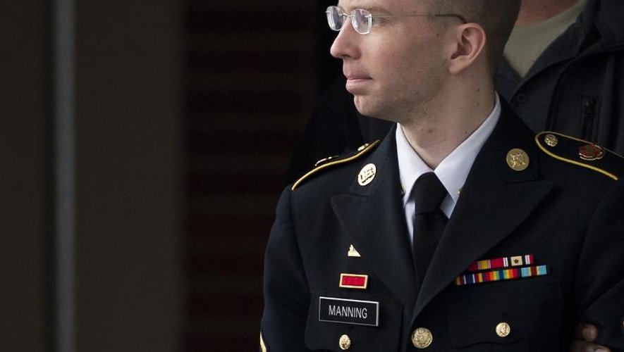 Bradley Manning le 21 août 2013 à son arrivée au tribunal de Fort Meade