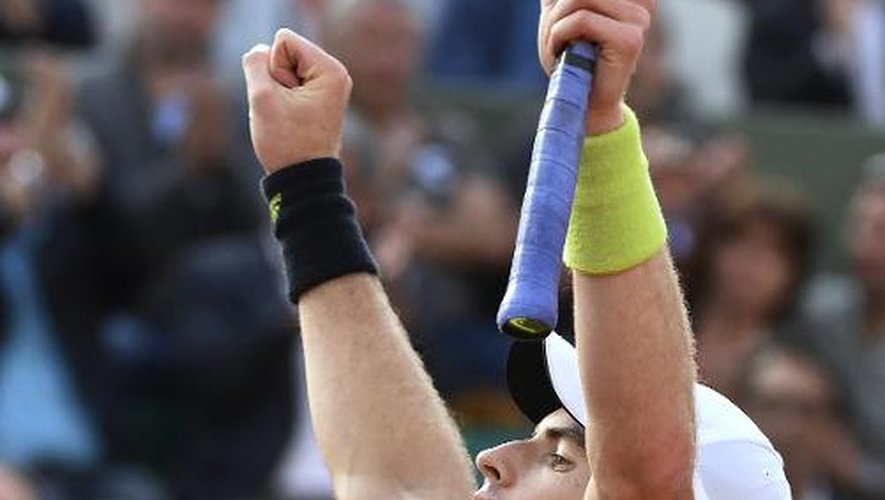 Andy Murray le 2 juin 2014 à Roland Garros à l'issue du match contre Fernando Verdasco