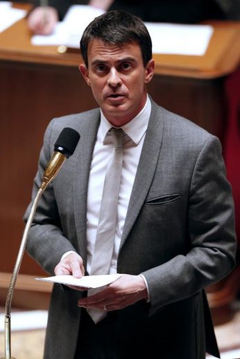 Le Premier ministre Manuel Valls le 3 juin 2014 à l'Assemblée nationale à Paris