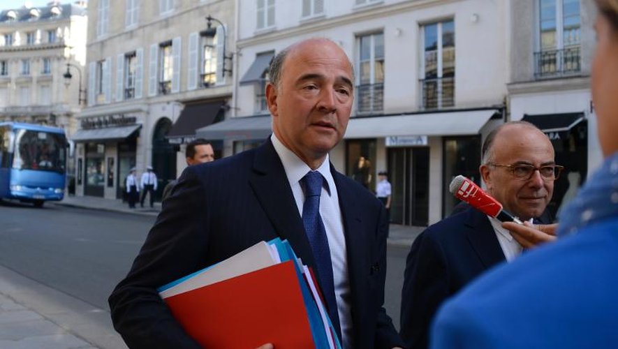 Le ministre de l'Economie Pierre Moscovici à Paris le 19 août 2013