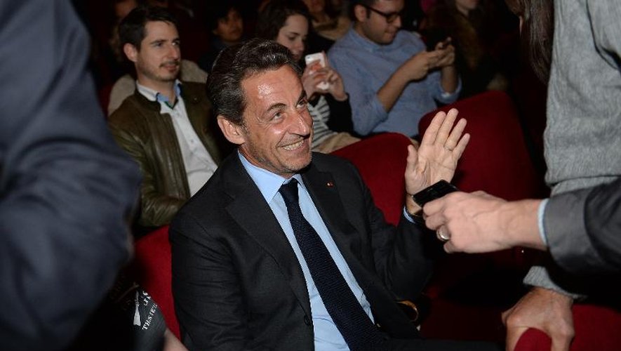 Nicolas Sarkozy le 24 avril 2014 à New York lors d'un concert de sa femme Carla Bruni à Broadway