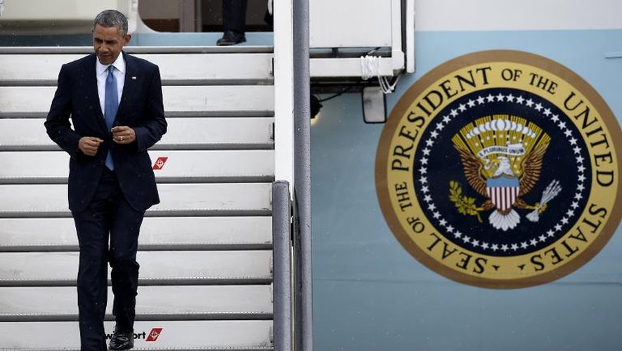 Le président américain Barack Obama arrive à Bruxelles le 4 juin 2014