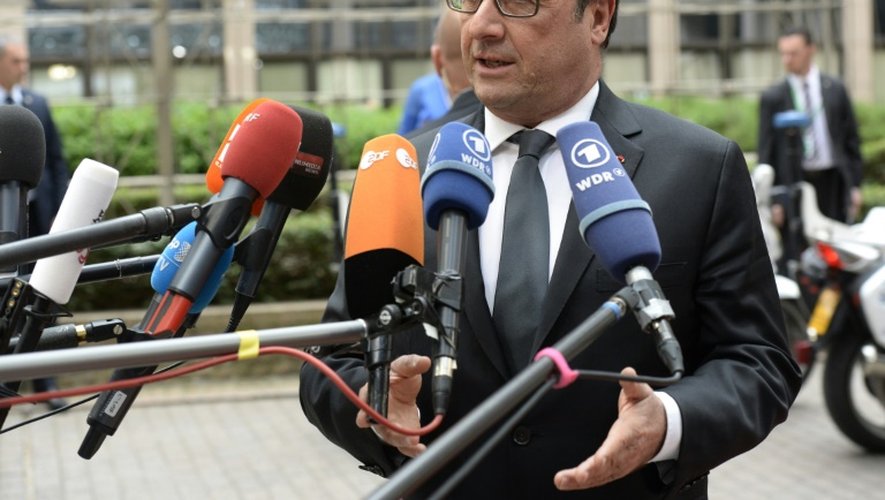 Le président français François Hollande le 12 juillet 2015 à Bruxelles
