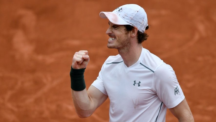Le Britannique Andy Murray après son succès contre le Français Richard Gasquet, le 1er juin 2016 à Roland-Garros