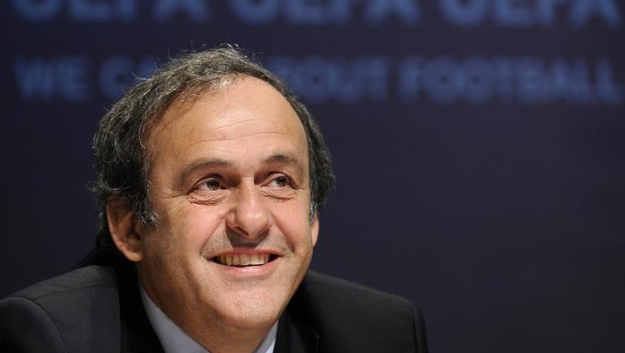 Le président de l'UEFA Michel Platini à Nyon le 11 janvier 2011