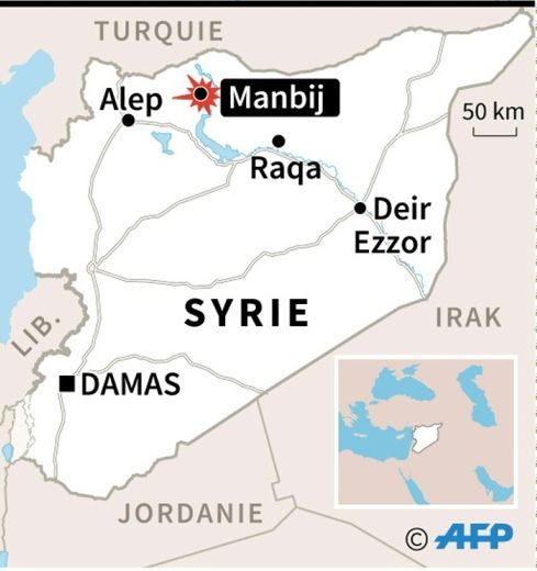 Syrie : la coalition frappe l'EI à Manbij