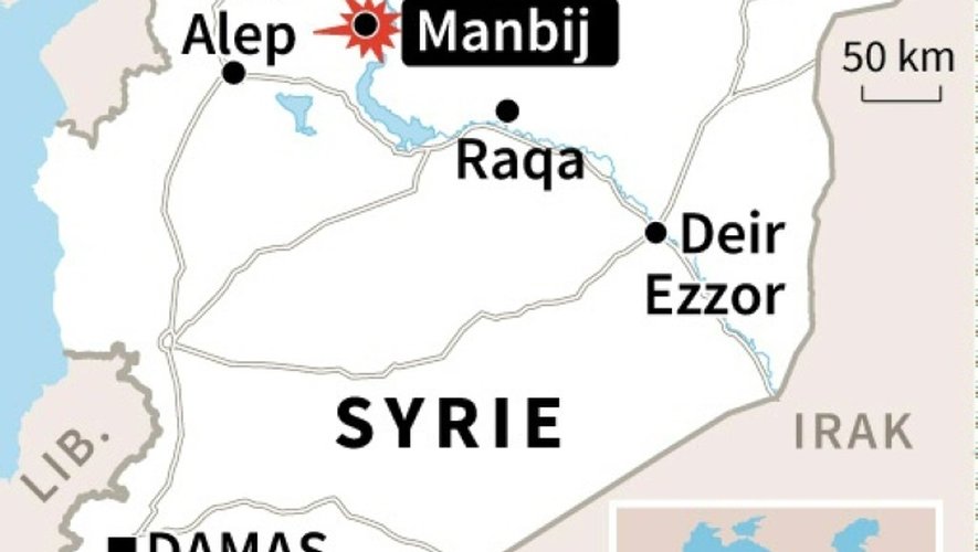 Syrie : la coalition frappe l'EI à Manbij