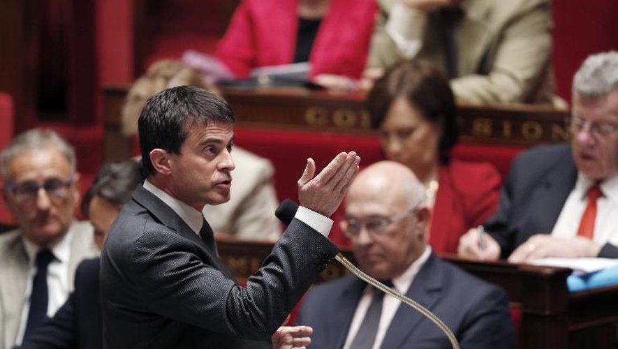 Le Premier ministre Manuel Valls le 4 juin 2014 à l'Assemblée nationale, à Paris