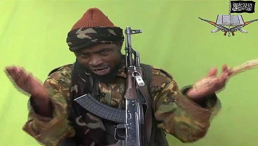 Capture d'écran de la vidéo de Boko Haram du 12 mai 2014 montrant le chef du groupe islamiste Abubakar Shekau