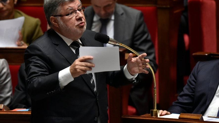 Le secrétaire d'Etat aux Transports Alain Vidalies lors des questions au gouvernement le 1er juin 2016 à l'Assemblée nationale à Paris