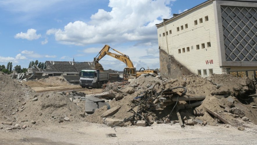 La démolition du stade Ferenc-Puskas, le 1 juin à Budapest