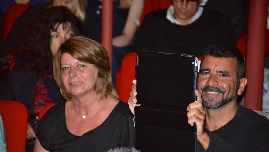 Marie-Josée Benitez et Francisco Benitez, le 18 mai 2013 à Perpignan, lors d'une répétition de leur fille Allison pour l'élection de Miss Roussillon