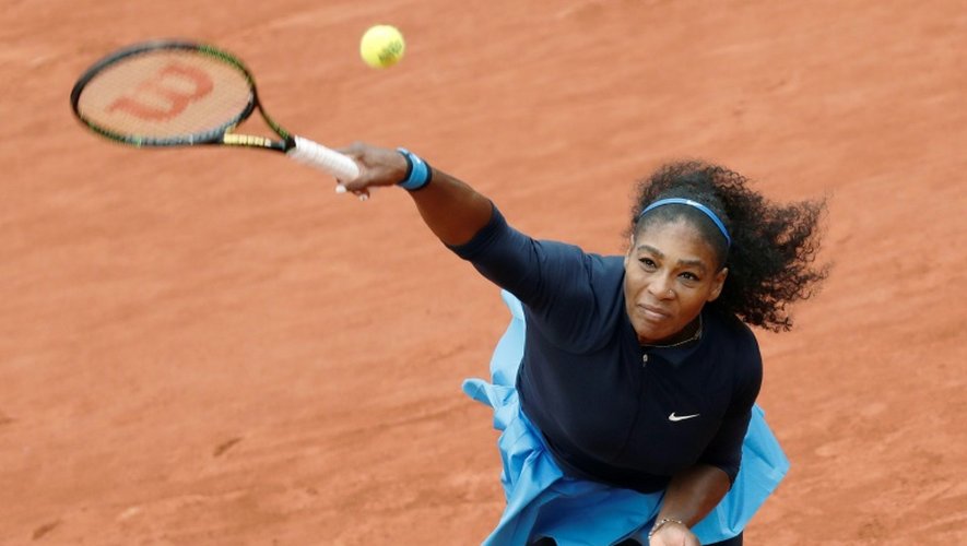 Serena Williams lors de sa demi-finale face à Kiki Bertens, le 3 juin 2016 à Roland Garros