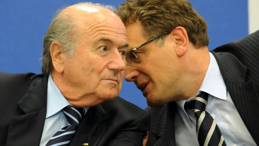 Sepp Blatter, alors président de la Fifa, le 31 mai 2009 à Nassau avec Jérôme Valcke