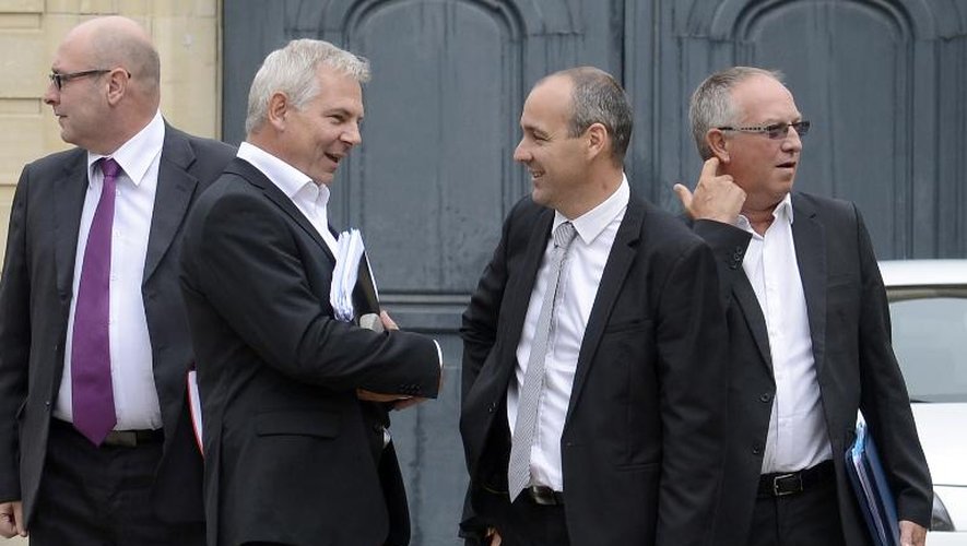 Thierry Lepaon (CGT) et Laurent Berger (CFDT) le 26 août 2013 à Matignon