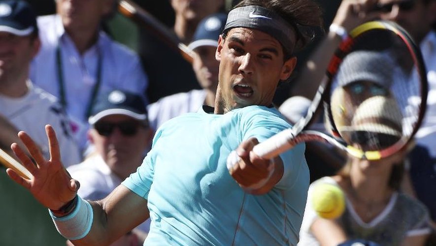 Rafael Nadal le 6 juin 2014 à Roland-Garros lors de la demi-finale contre Andy Murray
