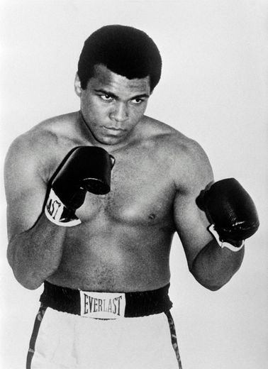 La légende de la boxe Mohamed Ali, photo datée des années 60