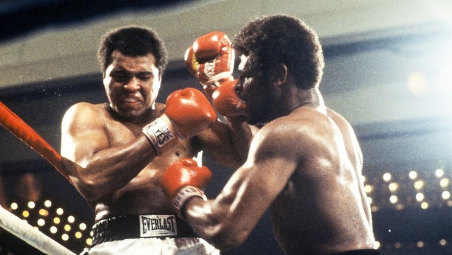 Mohamed Ali lors d'un combat avec Leon Spinks à Las Vegas le 15 février 1978