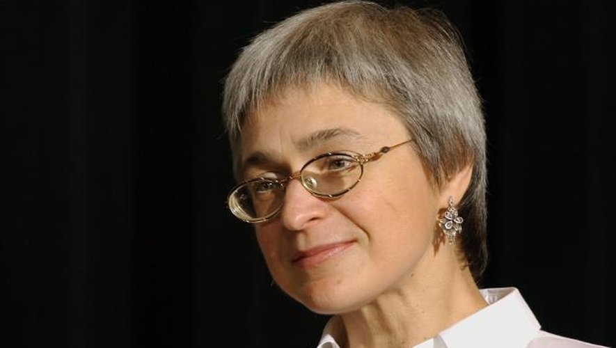 La journaliste russe tuée en 2006 Anna Politkovskaïa, le 16 octobre 2002 à New York