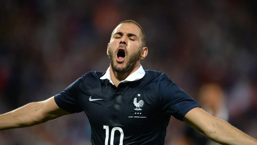 L'attaquant de l'équipe de France Karim Benzema, auteur d'un doublé contre la Jamaïque, le 8 juin 2014 à Lille