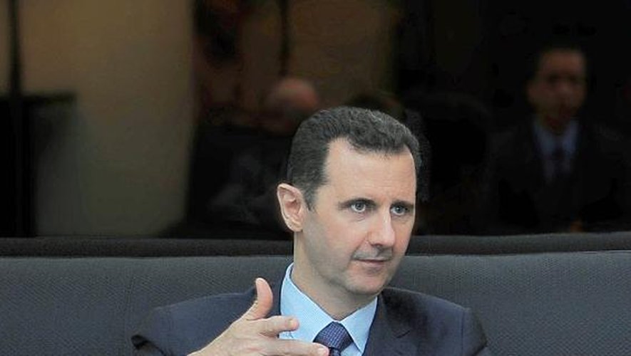 Bachar al-Assad accorde un entretien à un journaliste russe, le 26 août 2013 à Damas