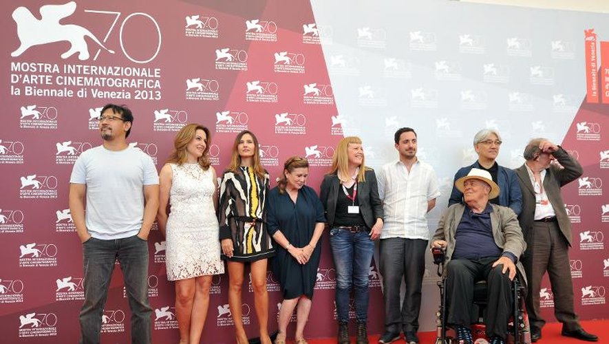 Les membres du jury de la Mostra de Venise, le 28 aût 2013