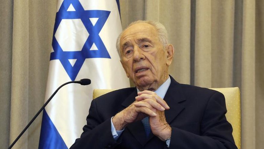 Le président Shimon Peres le 19 février 2014 à Jérusalemn